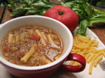 レンズ豆のスープ　トマト味