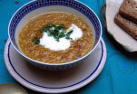 レンズ豆と干しあんずのスープ